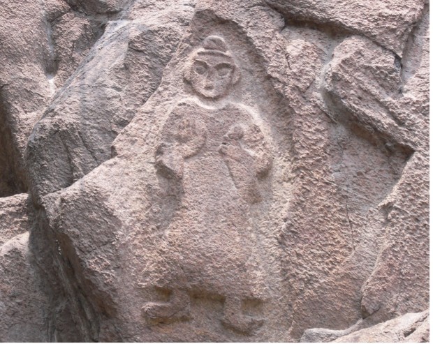 写真3：孔望山摩崖造像（後漢・1～2世紀頃）